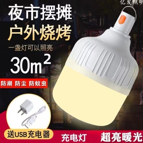 摆摊超亮LED夜市家用照明灯充电变光应急灯停电三色露营户外电灯