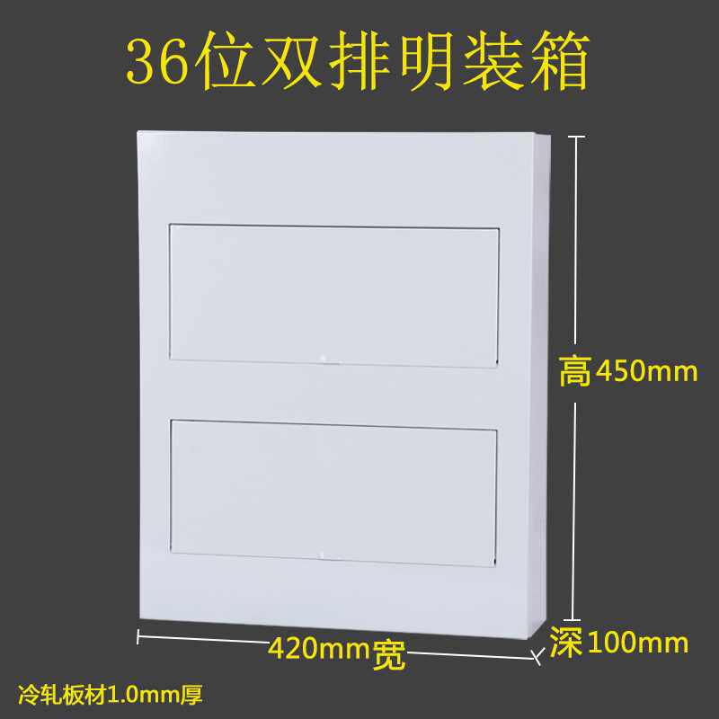 正品别墅24暗藏明装48回路双排全铁强电配电箱pz30两层36位挂墙开