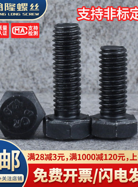 12.9级发黑外六角全牙螺丝螺栓M20*x40x60x80x90x180x220x250x300
