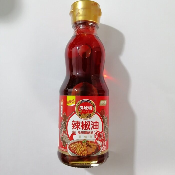 凤球唛香辣纯红油辣椒油225mlx3瓶 家用无渣凉拌菜调料油泼辣子