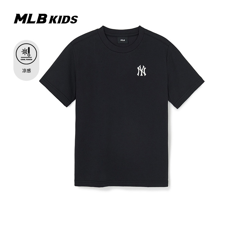MLB儿童官方男女童刺绣LOGO元气凉感简约圆领短袖T恤26春季新品,童装/婴儿装/亲子装,T恤,淘宝优惠券,粉丝福利购,淘宝优惠卷
