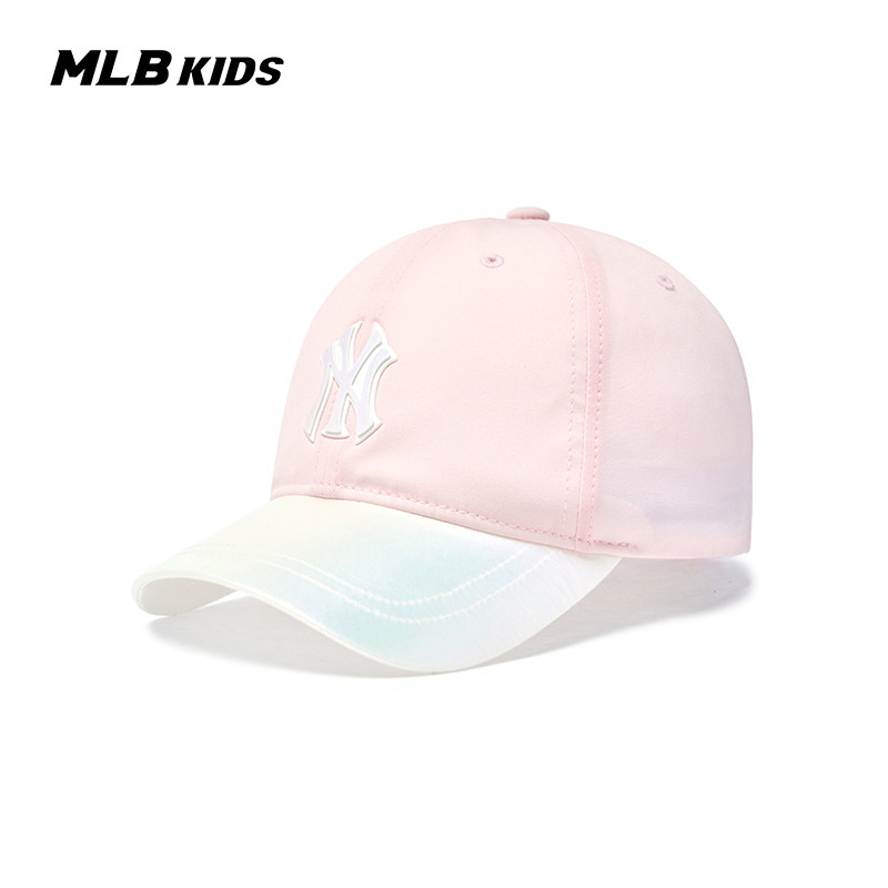 MLB儿童官方男女童幻彩渐变元气户外立体感LOGO棒球帽26秋冬新款