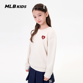 MLB儿童官方男女童立体心型布贴萌酷点缀爱心插图卫衣25秋冬新款