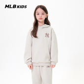25秋冬新款 MLB儿童官方男女童前胸立体感刺绣时尚 大LOGO连帽衫