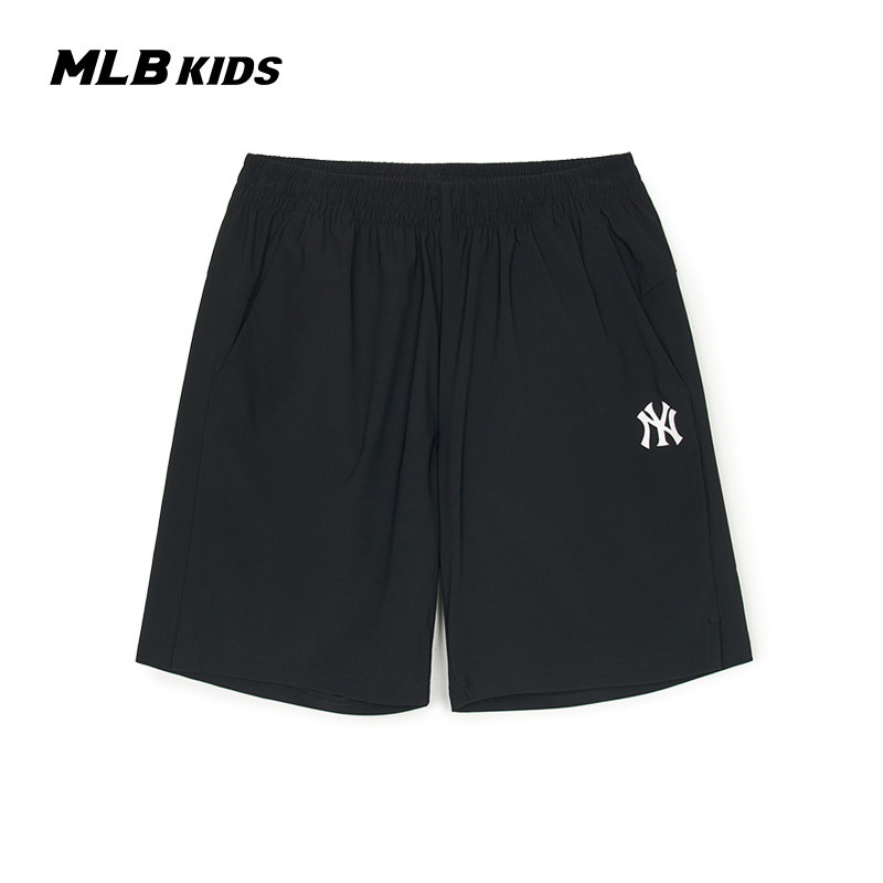 MLB儿童官方男女童复古LOGO街潮时尚潮流松紧腰梭织短裤春夏款
