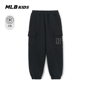 MLB儿童官方男女童潮流队标宽松舒适松紧带COOPERS长裤25秋冬新款
