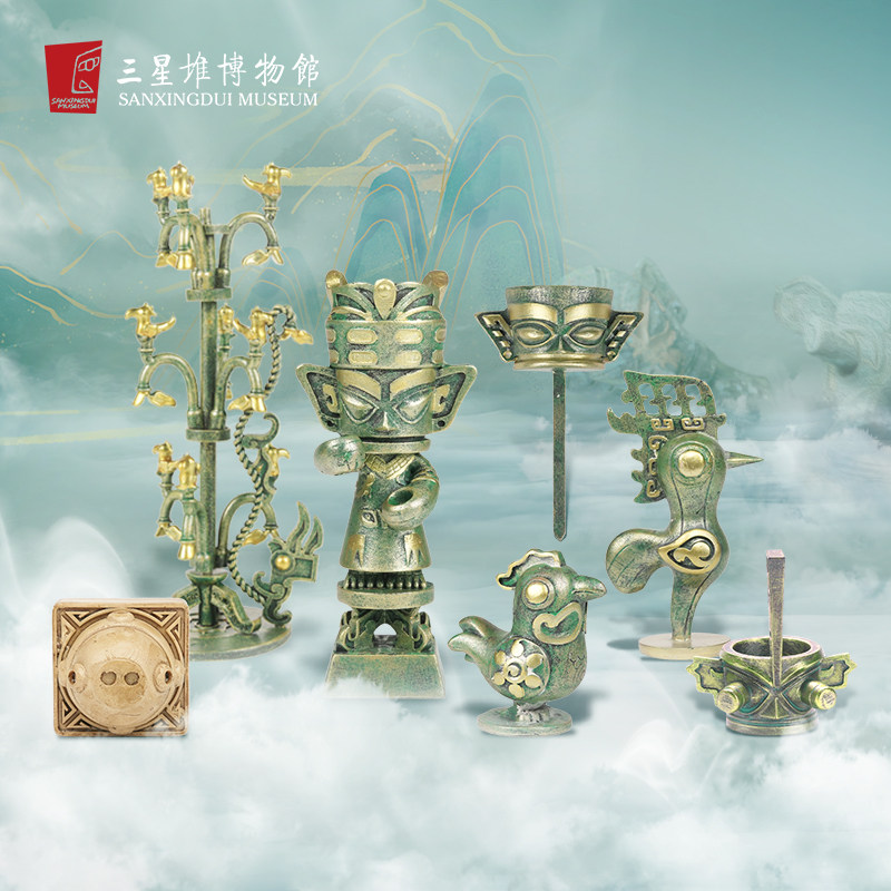 三星堆博物馆文创桌面考古盲盒儿童益智挖掘玩具摆件男生生日礼物图片