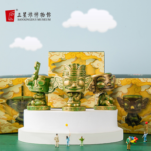 三星堆博物馆文化珍藏摆件车内饰品车载摆件潮流高端礼品生日礼物