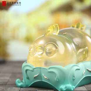 三星堆博物馆古蜀神话三星堆酣睡乌乌小夜灯可爱铜鸟树脂摆件