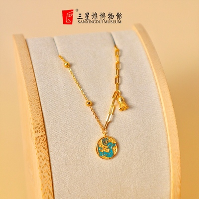 三星堆博物馆文创新款高鹏2025气质首饰女凤鸟吉祥珐琅彩925手链