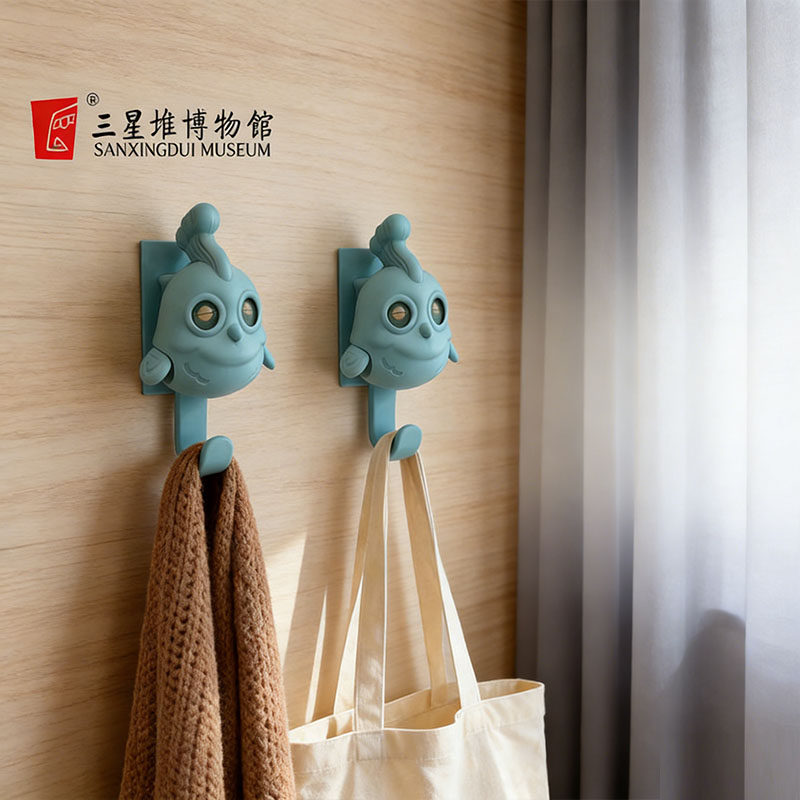 三星堆博物馆文创装饰品挂钩强力粘胶强力承重粘钩免打孔贴墙无痕