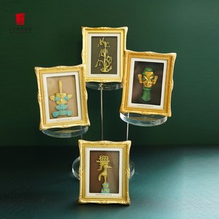 三星堆博物馆文创欧式立体冰箱贴神树祈福大立人神鸟创意礼品摆件