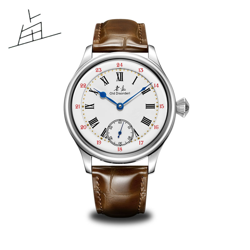 上海老乱牌新品经典复古海鸥机芯机械男士手表手动上弦国产腕表