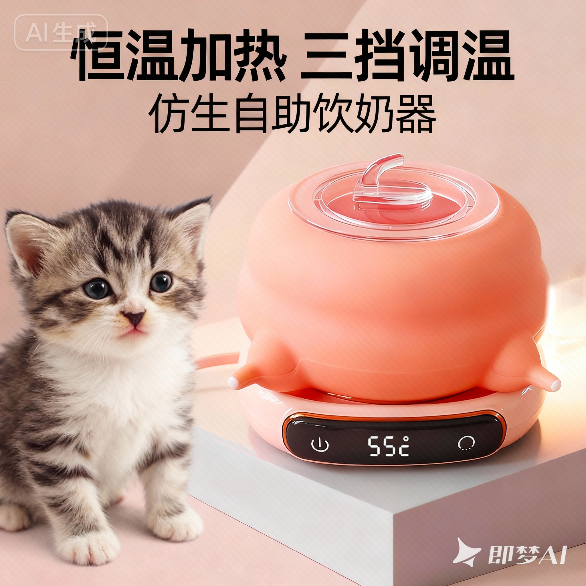 猫咪喂奶神器宠物小猫奶猫奶瓶幼猫仿生奶嘴幼犬狗狗自动喝奶专用
