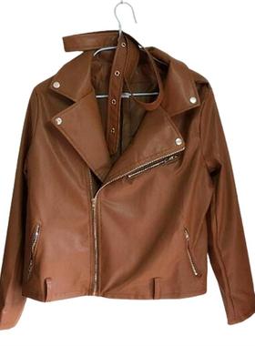 NEW Faux Leather Jacket Women Casual PU Coats For Ladies 5XL