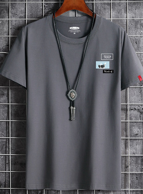 Men Casual Loose Shirts Summer Tops2020cotton夏季新款男士T恤