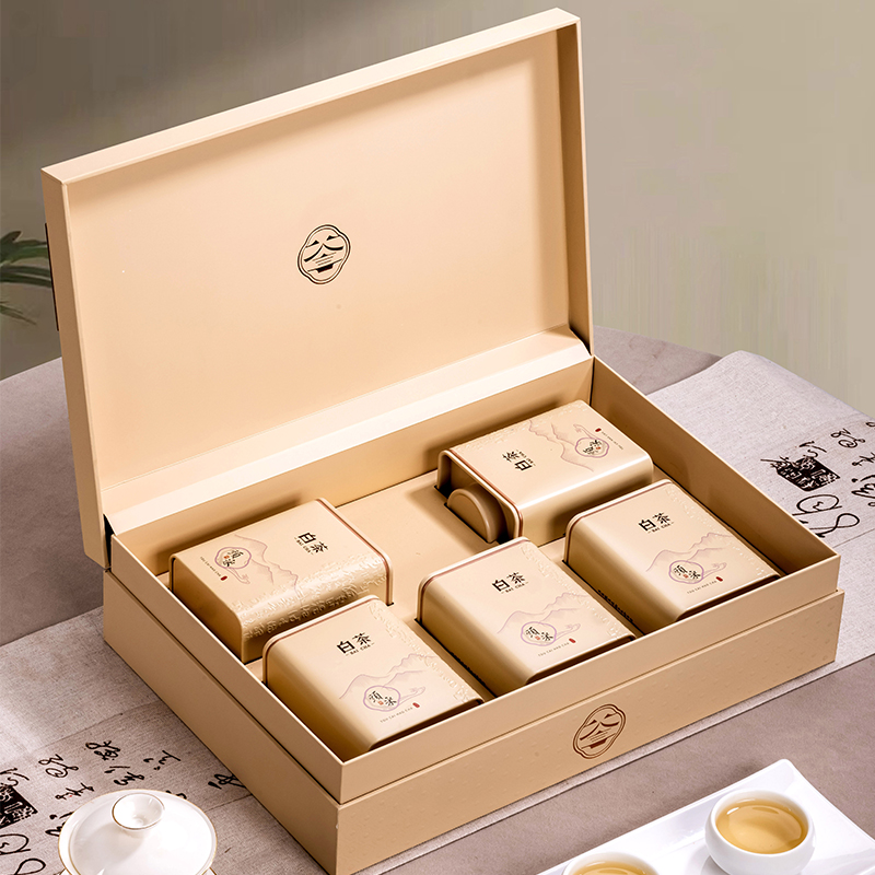 高端白茶包装盒礼盒通用250克茶叶罐黄茶黄金芽安吉白茶空盒定制