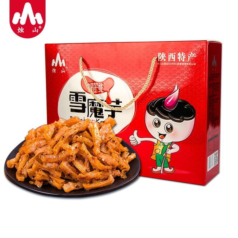 岚皋烛山魔芋干礼盒休闲小零食麻辣香辣素毛肚安康特产700克混装