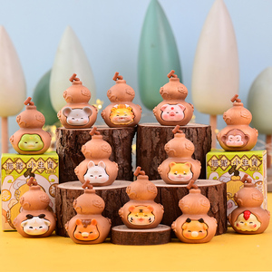 十二生肖动物蛇年吉祥物福禄葫芦汽车摆件属相办公室桌面装饰礼物