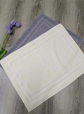 外贸纯棉日单双面线圈灰色地垫 厨房卧室浴室超强吸水地巾微瑕