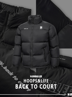 UH冬季新款运动棉服男保暖加厚防风外套面包立领美式棉衣宽松潮流