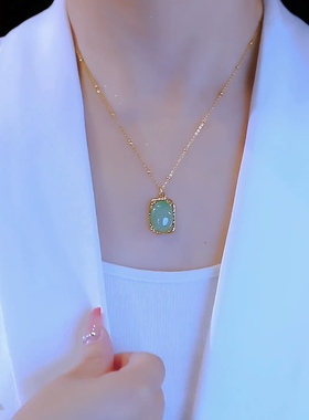 钛钢方牌吊坠配饰时尚