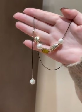 气质虎眼石新款高级流苏精致小众