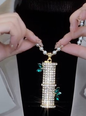 高级感节节高升竹节锆石毛衣链女轻奢气质百搭项链女2022年新款潮