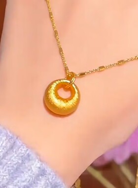 轻奢金色拉丝福陀锁骨链送女友