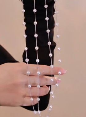 新款满天星叠戴珍珠项链
