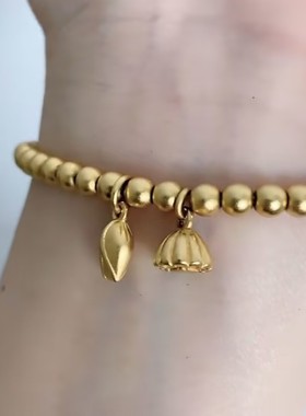 两世欢莲蓬圆珠手串手链女网红爆款轻奢轻奢气质小众设计感手链女