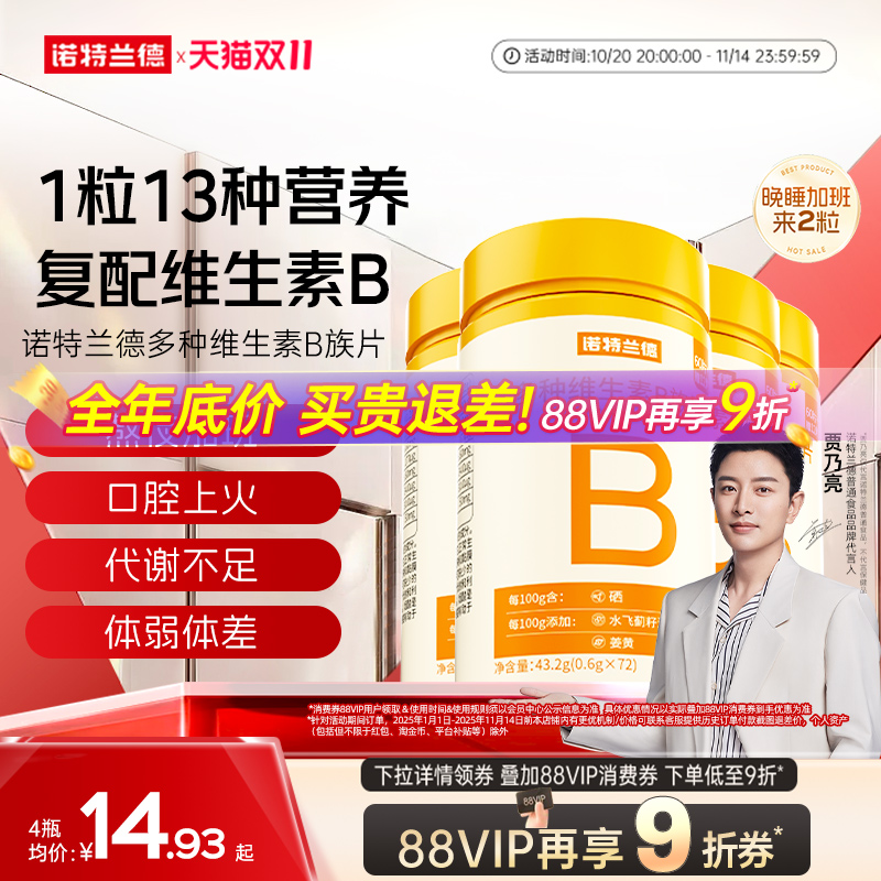 诺特兰德多种复合维生素b咀嚼片