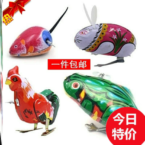 小青蛙铁皮发条玩具大号铁公鸡