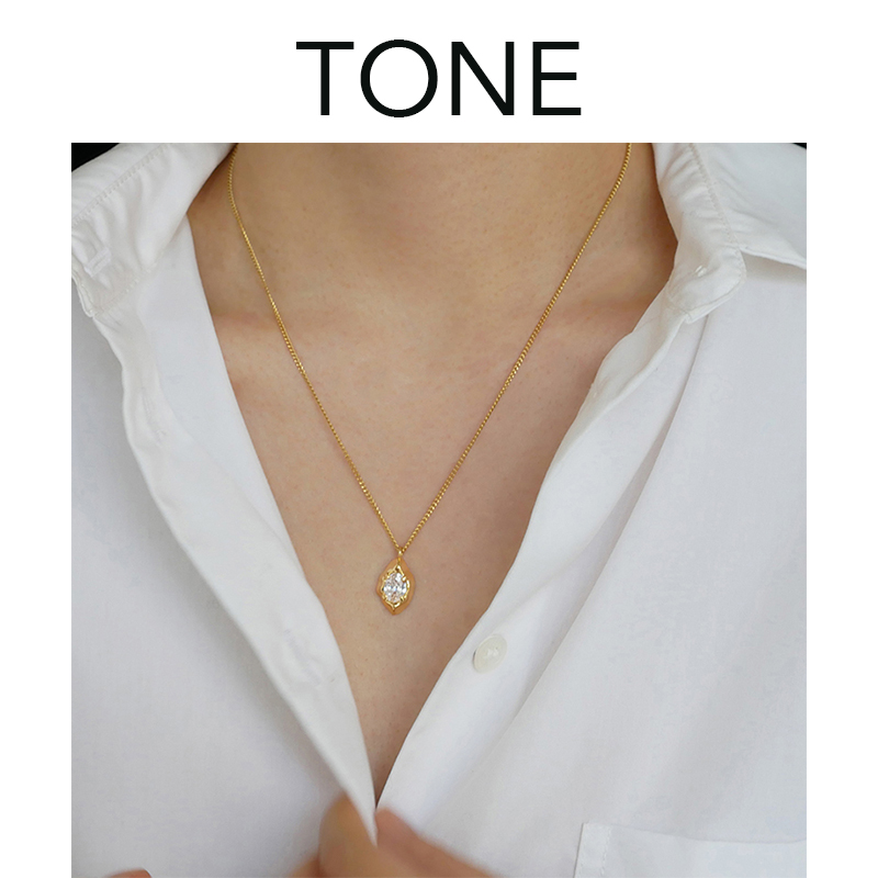 高保色不规则锆石项链