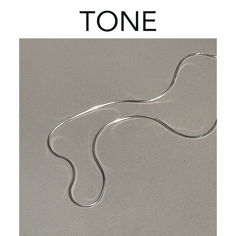 TONE通体纯银多切面进口蛇骨项链