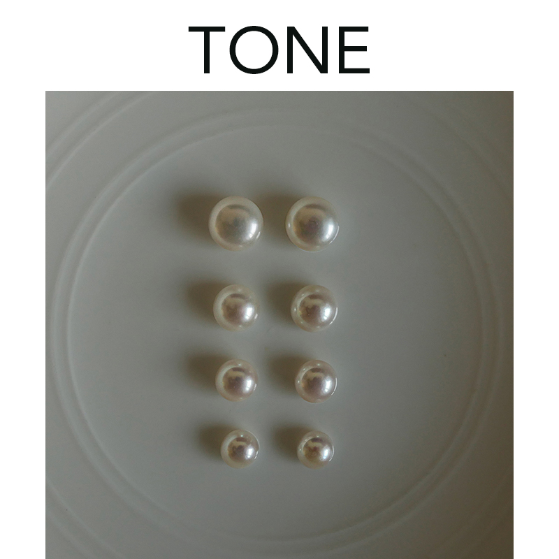 TONE6A强光单颗天然淡水珍珠耳夹