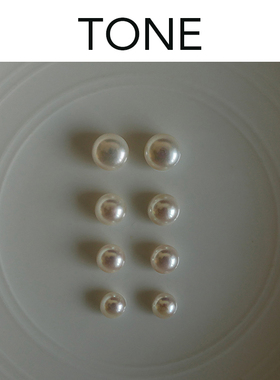 TONE6A强光单颗天然淡水珍珠耳夹蚊香盘经典高级感简约无耳洞耳钉