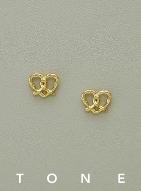 TONE 爱心碱水结耳夹硅胶球百搭高级简约小众韩国博主无耳洞耳钉