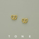 TONE 爱心碱水结耳夹硅胶球百搭高级简约小众韩国博主无耳洞耳钉