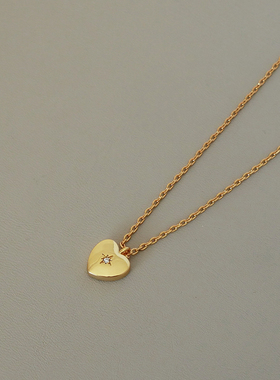 TONE原创金色六芒星点钻项链