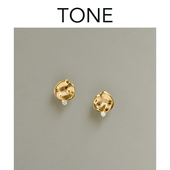 TONE 波光粼粼锆石钻耳夹蚊香盘高级感简约精致气质通勤无耳洞女