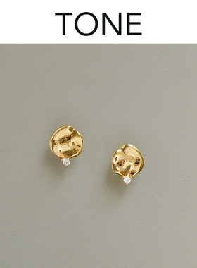 TONE 波光粼粼锆石钻耳夹蚊香盘高级感简约精致气质通勤无耳洞女