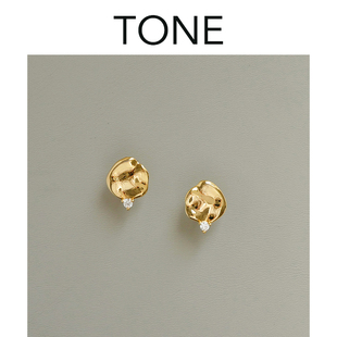 TONE 波光粼粼锆石钻耳夹蚊香盘高级感简约精致气质通勤无耳洞女