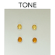 TONE原创定制黄色琉璃耳夹蚊香盘高级感简约小众度假耳钉无耳洞女