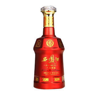 西凤酒45度6/六年陈酿珍藏凤香型婚宴喜酒红瓶礼盒装白酒单瓶