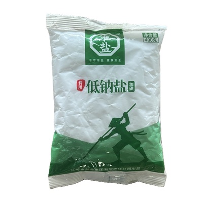 淮盐食用盐低钠盐400g/袋加碘家用食盐井矿岩盐炒菜调味品细钾盐