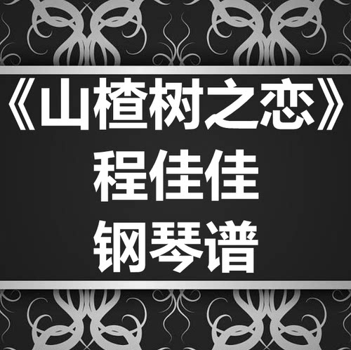 程佳佳《山楂树之恋》独奏谱 钢琴谱 五线谱 简谱 扒谱 弹唱谱