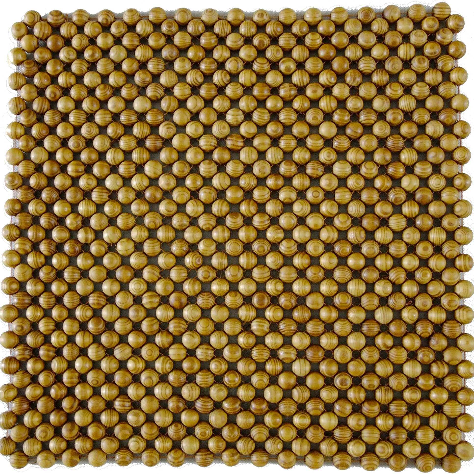 夏季汽车坐垫按摩凉垫橄榄木座垫香木株子坐垫单片手编圆珠椅垫