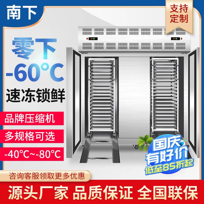 速冻机零下45度60度风冷低温商用急冻冰柜海参包子饺子冷冻插盘柜-封面