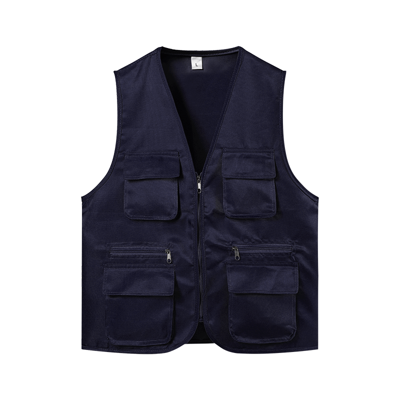 多口袋工作服马甲定制logo摄影婚礼策划工衣背心印字男女工装订做